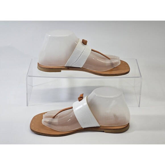 Joie A La Plage 37.5 (US 7) Leather Flip Flop Thong Sandals Flat Beach EUC - Picture 2 of 8